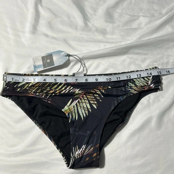 NWT Everyday Sunday Bikini Bottoms High Waited Midnight Multi colour Palm size 8 - Picture 10 of 10